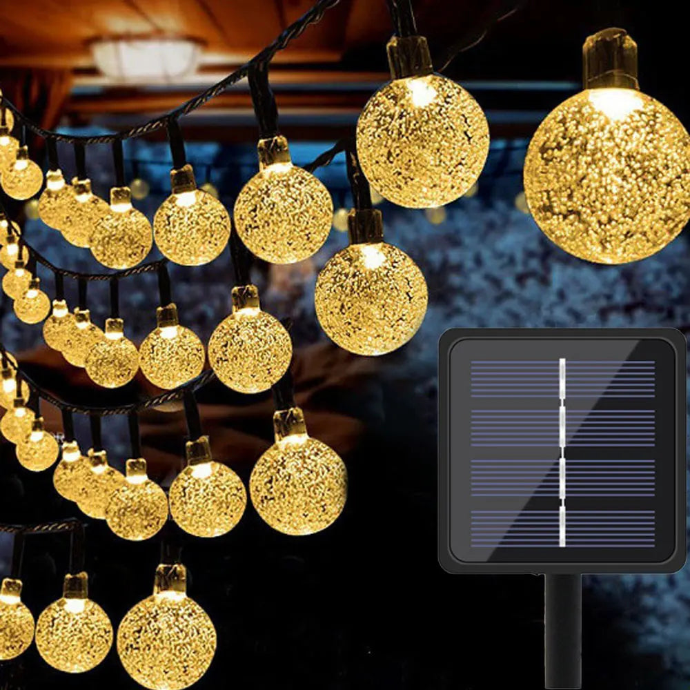 LED Solar Fairy String Lights – 5m 20LED Warm White, Waterproof Outdoor Garden & Wedding Decor