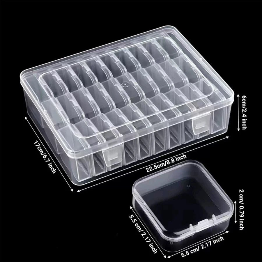 Transparent Plastic Storage Box – 14/30 Compartment Organizer
