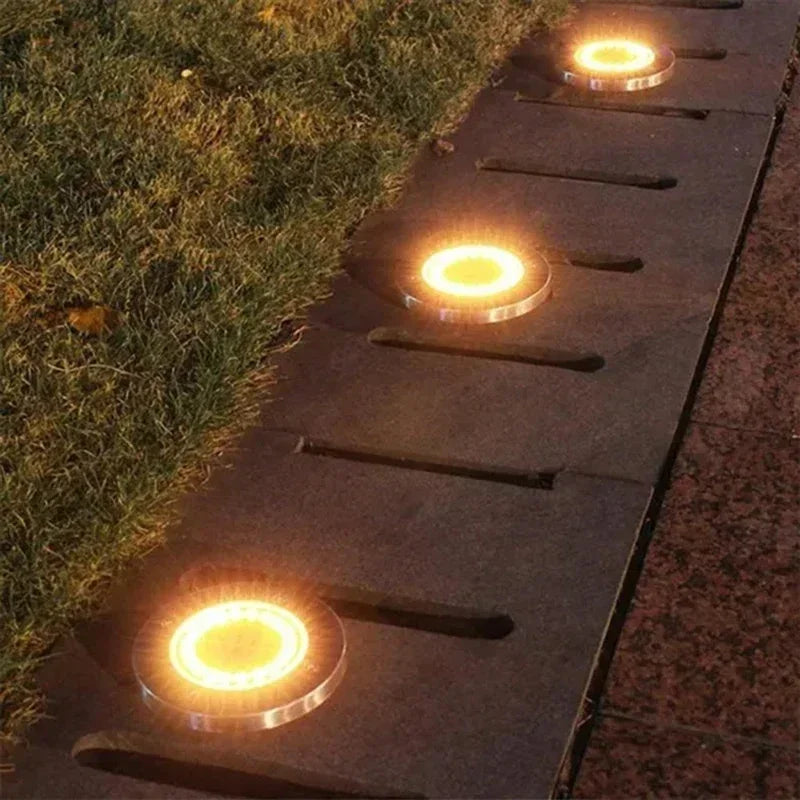 Solar Disk Lights – Outdoor Garden LED Pathway Lamps