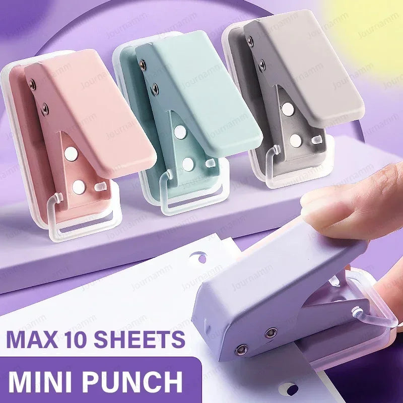 Mini Hole Punch – 1-Hole Cute Portable Paper Cutter