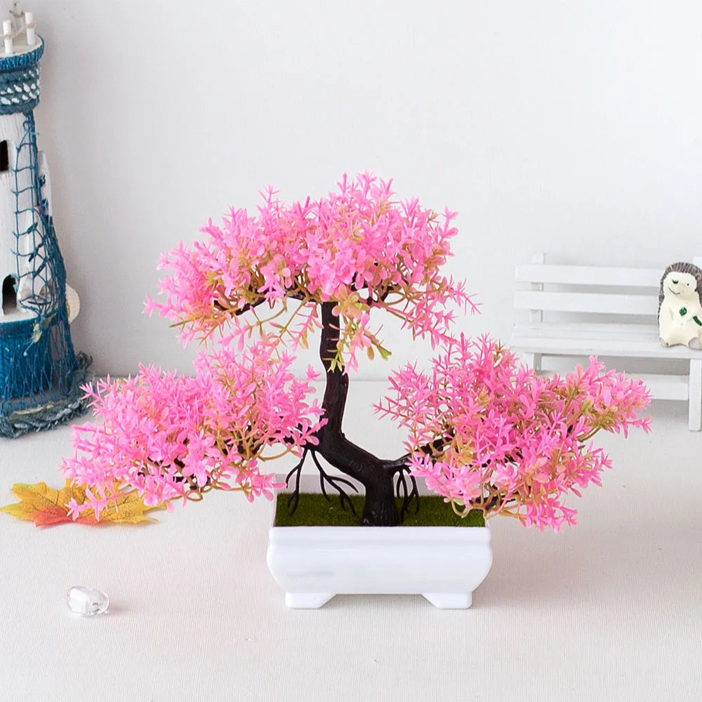 Artificial Potted Bonsai Tree – Small Fake Plant Home & Table Decor
