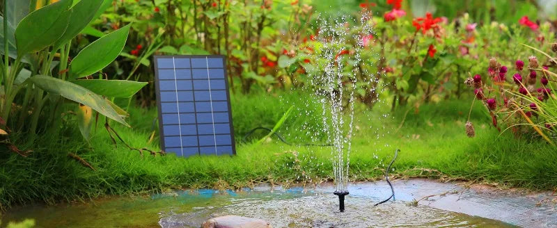 2.5W Solar Fountain Pump with 6 Nozzles & 4ft Pipe