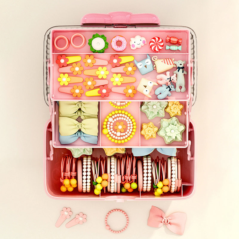Multi-Layer Hair Accessories & Jewelry Organizer Box
