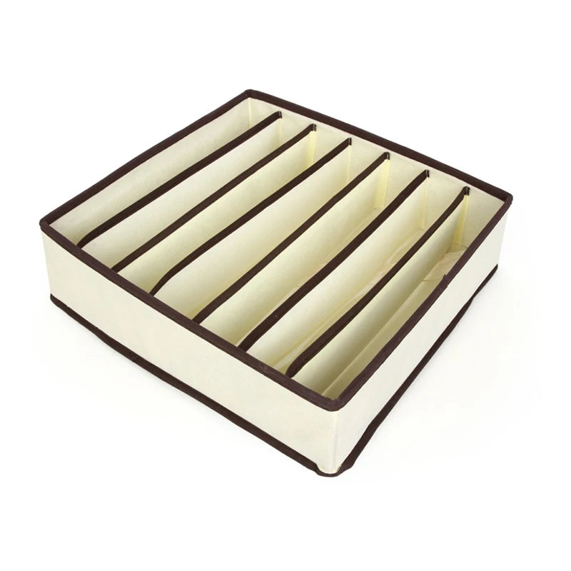 Foldable Underwear Drawer Organizer – Storage Box for Socks, Bras, Scarves & Ties