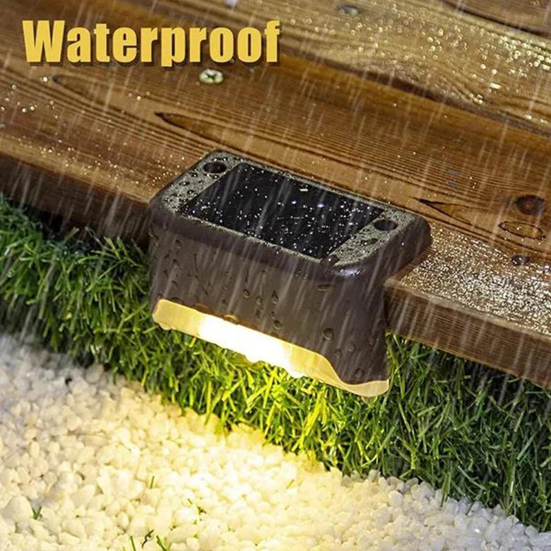 Waterproof Solar Deck Lights – LED Fence & Step Outdoor Lamps (4/8/12pcs)