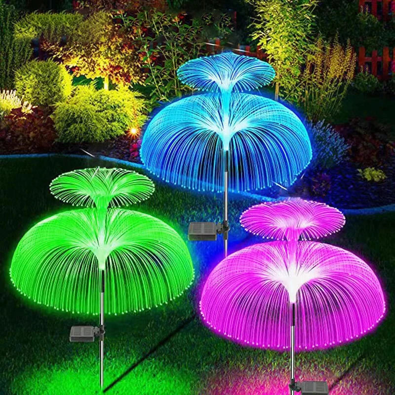 Solar Fiber Optic Jellyfish Lights – Waterproof Outdoor Garden Decor