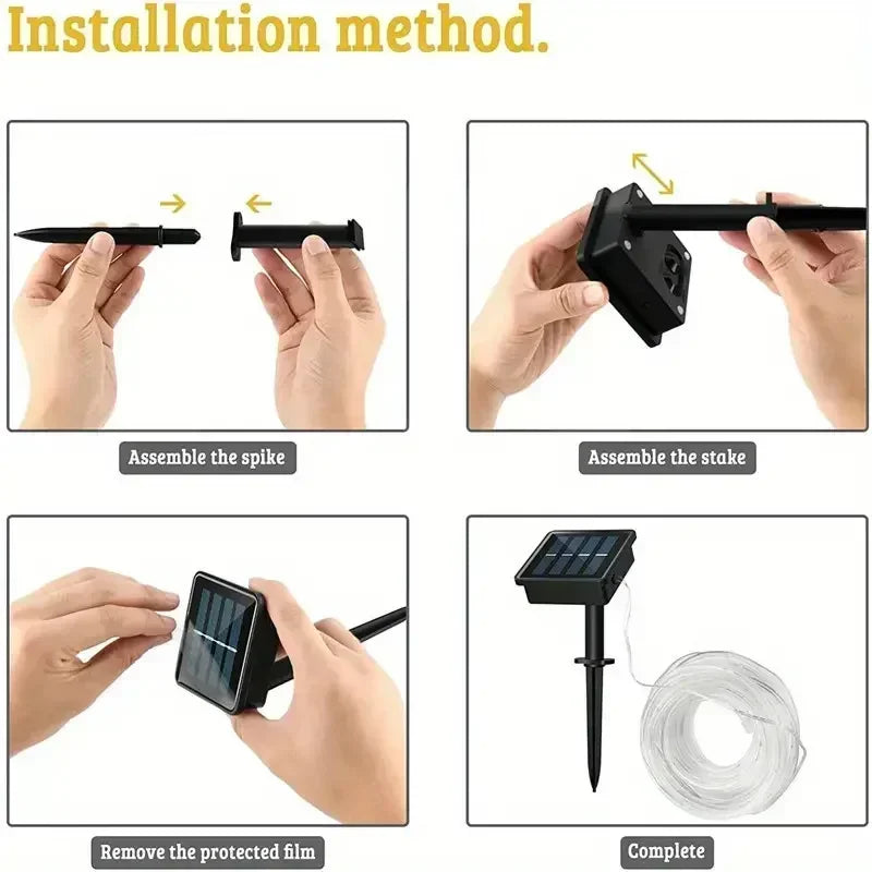 Solar LED String Lights – 8 Modes Outdoor Fairy Lights for Garden, Patio, Wedding & Holiday Décor