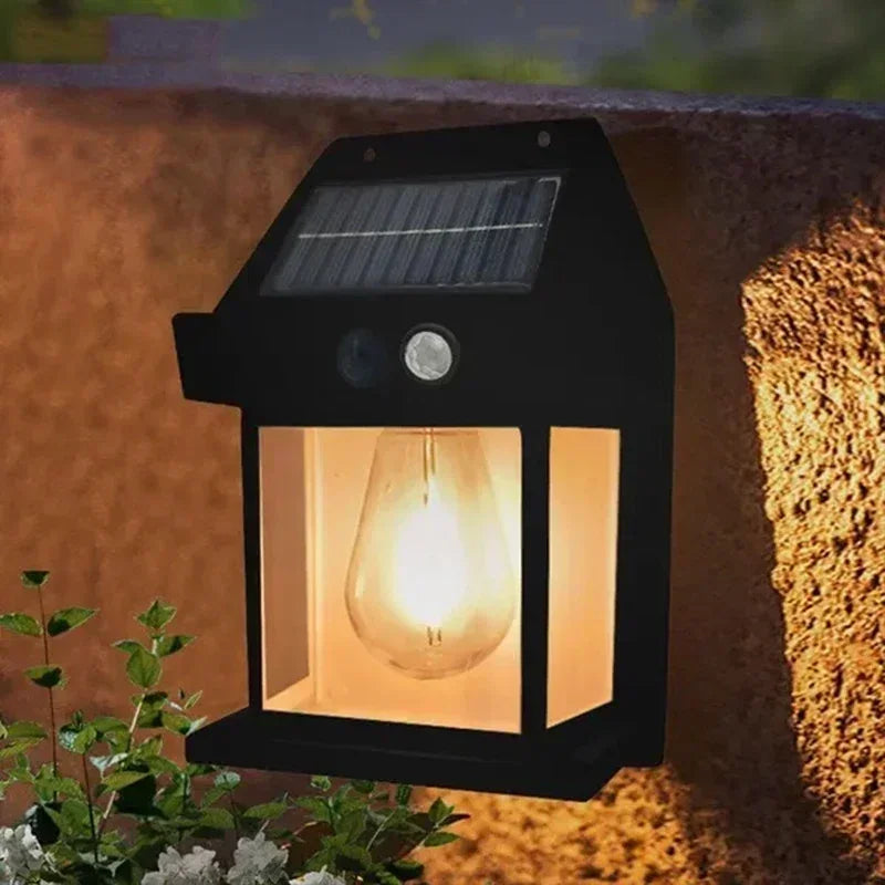 Solar Wall Light with Motion Sensor – Waterproof Outdoor LED Lamp, 3 Modes