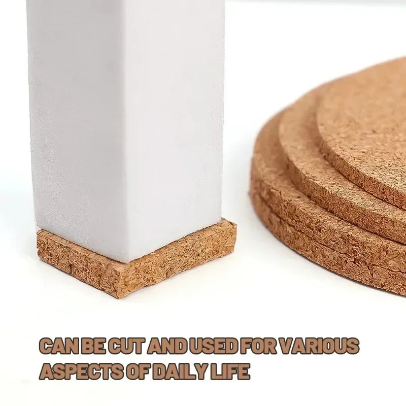 Natural Cork Coasters – Heat-Resistant Non-Slip Drink Mats