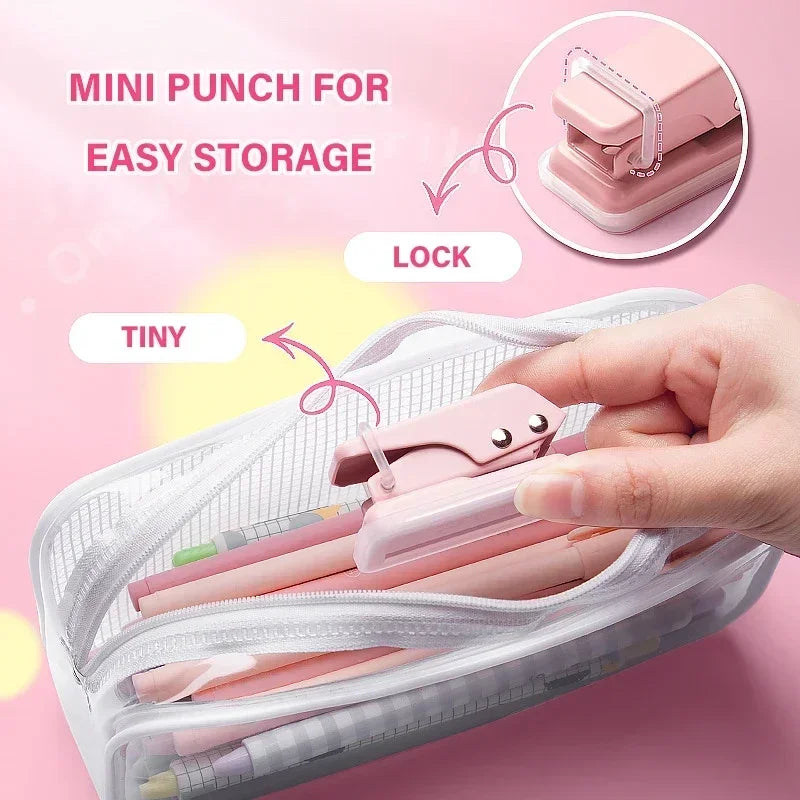 Mini Hole Punch – 1-Hole Cute Portable Paper Cutter