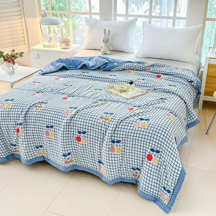 Printed Thin Summer Duvet – Soft Lightweight Bedspread (No Pillowcase)