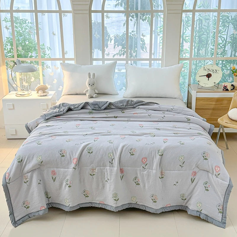 Printed Thin Summer Duvet – Soft Lightweight Bedspread (No Pillowcase)