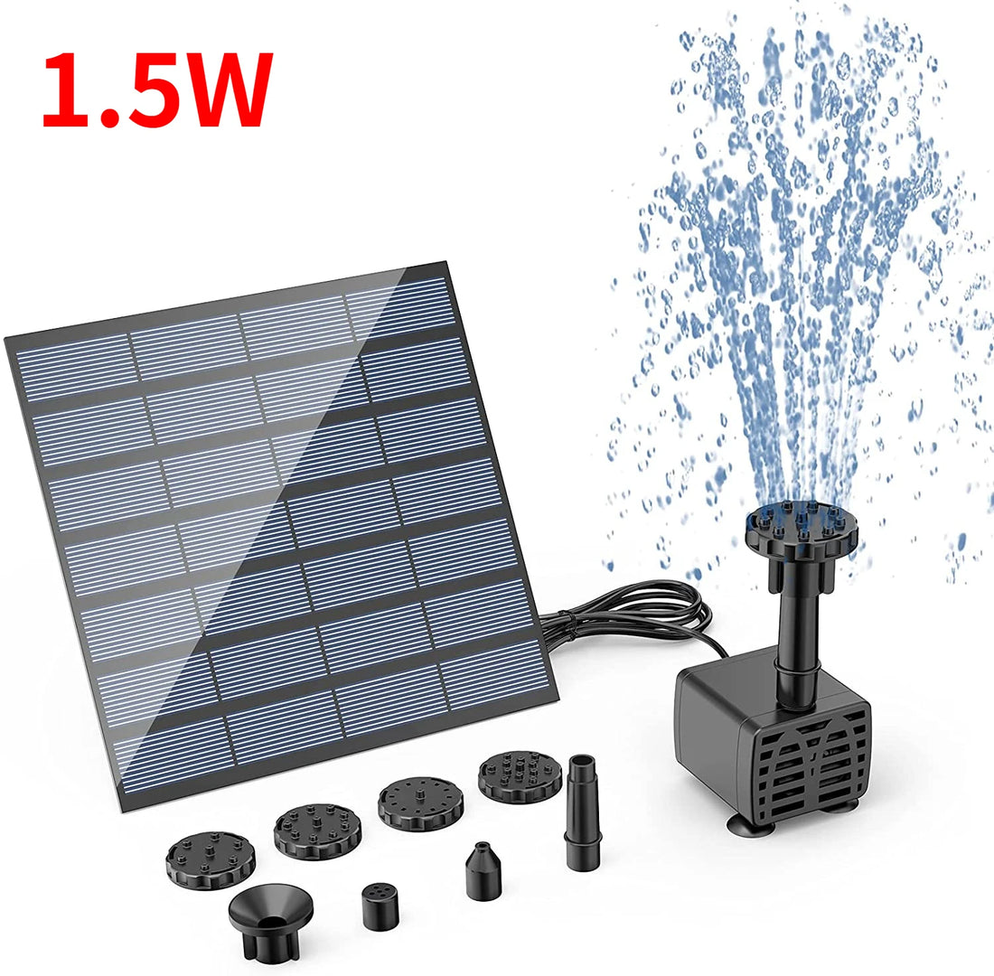 2.5W Solar Fountain Pump with 6 Nozzles & 4ft Pipe