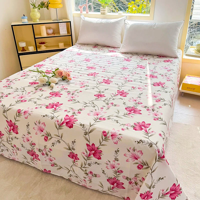 Printed Soft Breathable Fitted Sheet – All Season Bedding for Bedroom & Guest Room