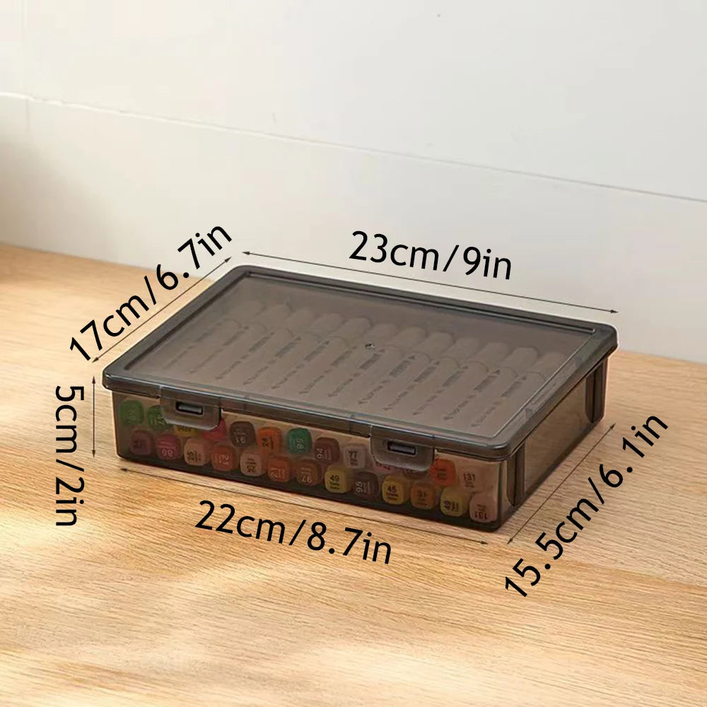 Large Capacity Transparent Plastic Document Storage Box
