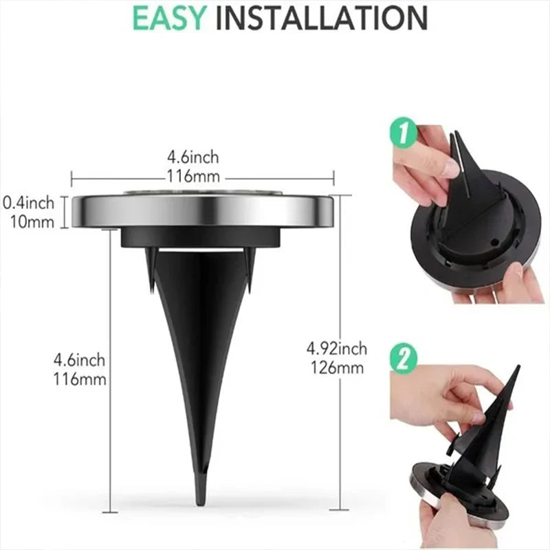 8/20 LED Solar Disk Lights for Garden & Pathway