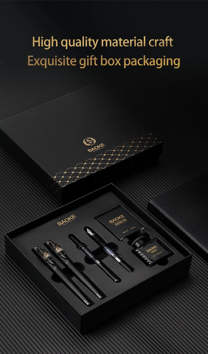 BAOKE T18/T19/T20 Fountain Pen Gift Set – Smooth Writing with Ink & Cartridges