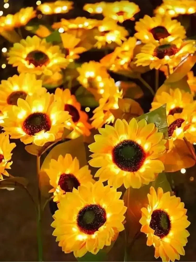 Solar Sunflower LED Garden Light – Waterproof Outdoor Lawn Lamp