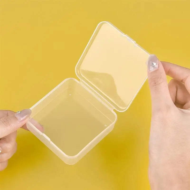 10 Pcs Rectangular Translucent Plastic Storage Boxes