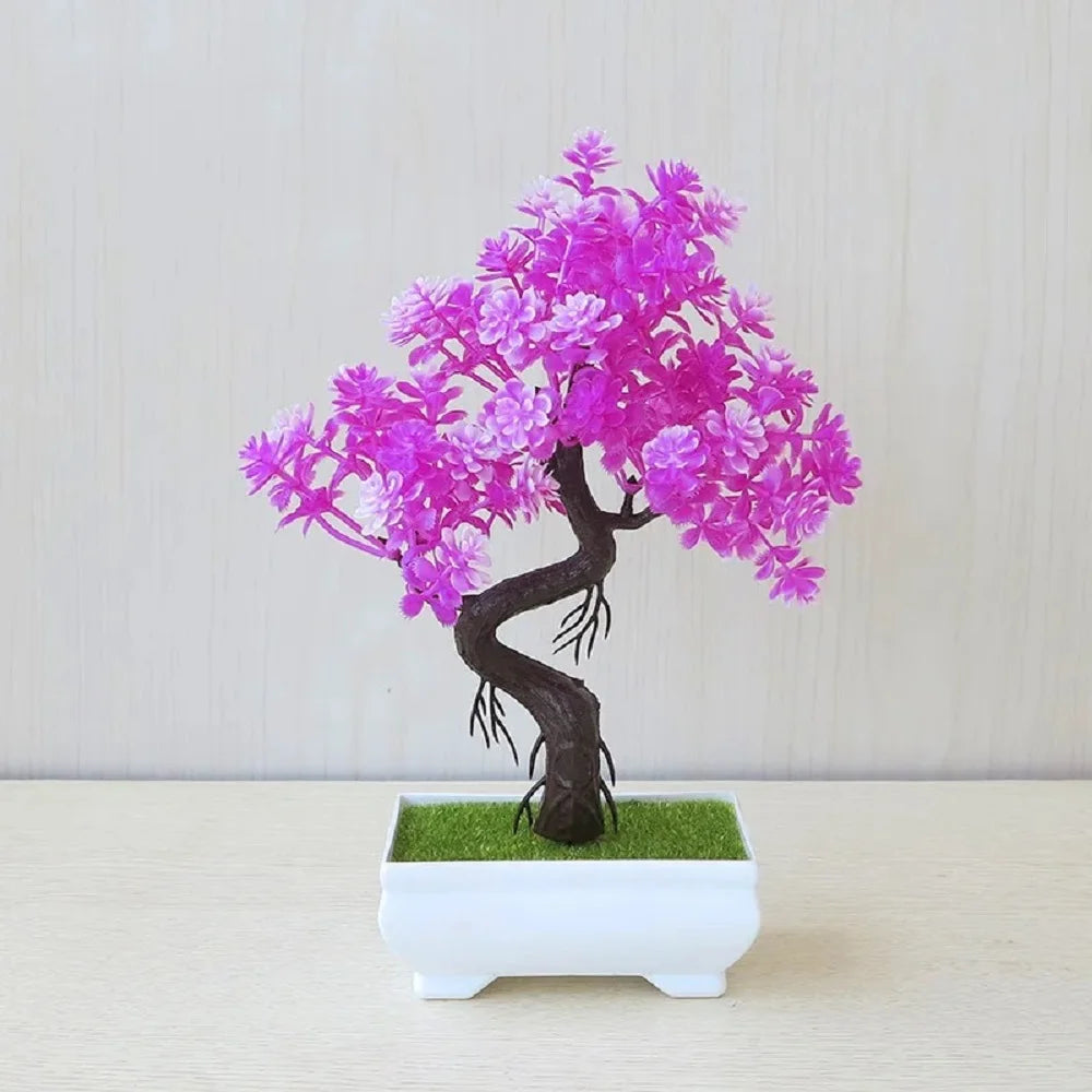 Artificial Potted Bonsai Tree – Small Fake Plant Home & Table Decor