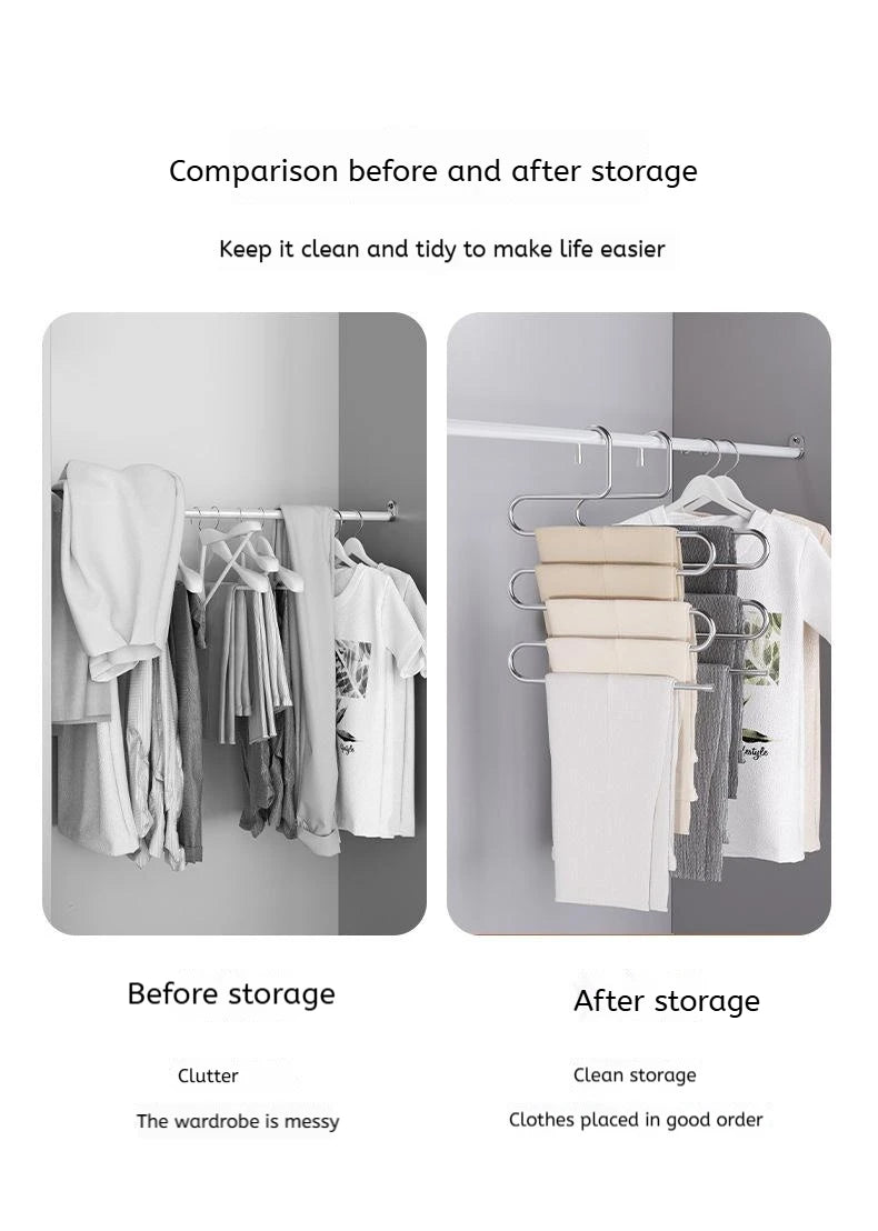 5-Layer Multi-Functional Clothes & Pants Hanger