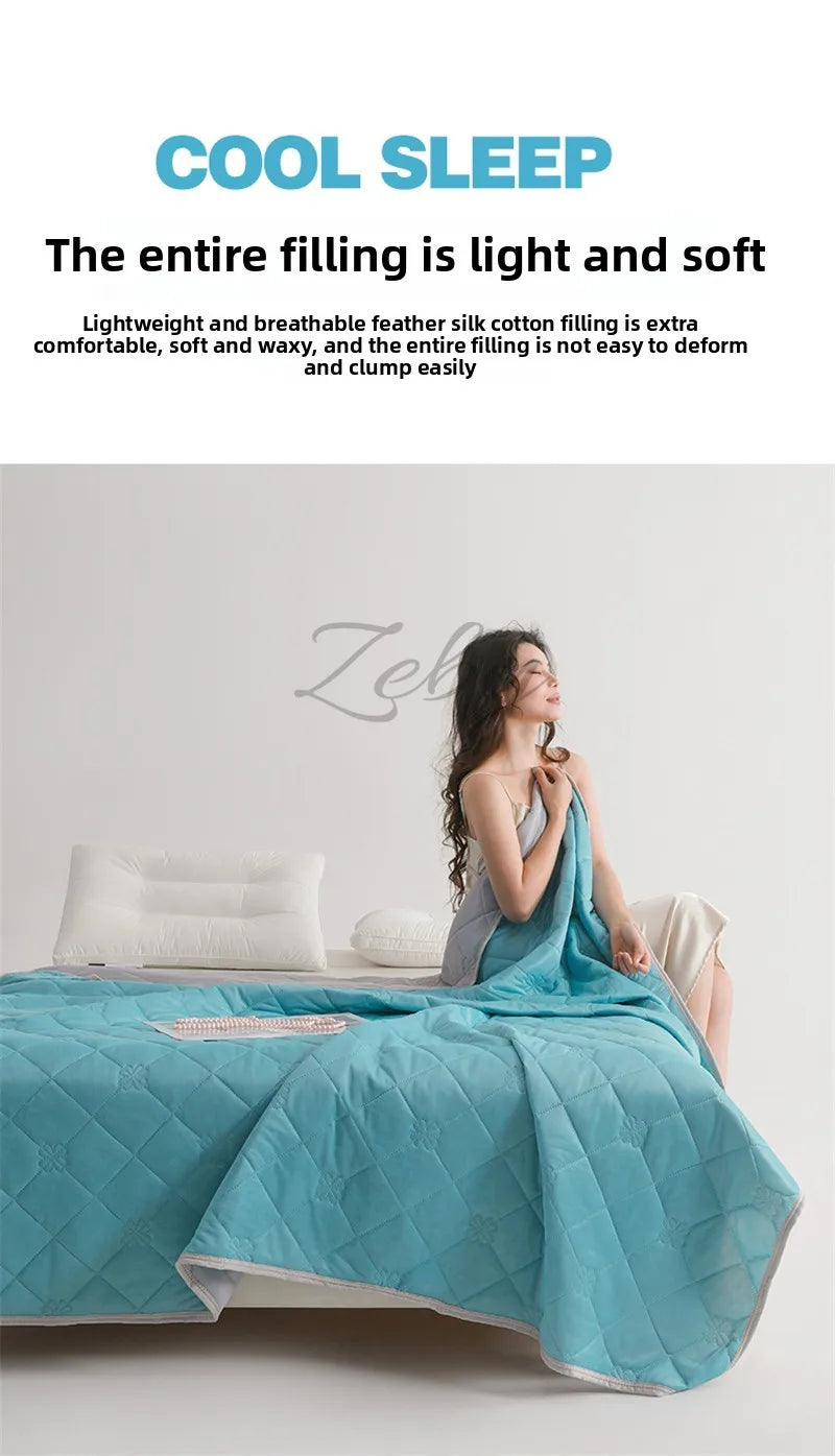 Cooling Blanket – Lightweight Breathable Summer Quilt (King/Queen)