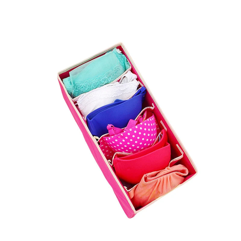Foldable Underwear Drawer Organizer – Storage Box for Socks, Bras, Scarves & Ties