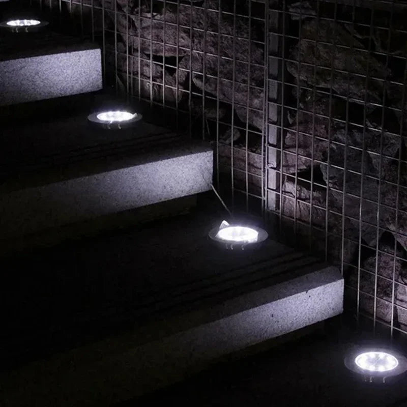 Solar Disk Lights – Outdoor Garden LED Pathway Lamps