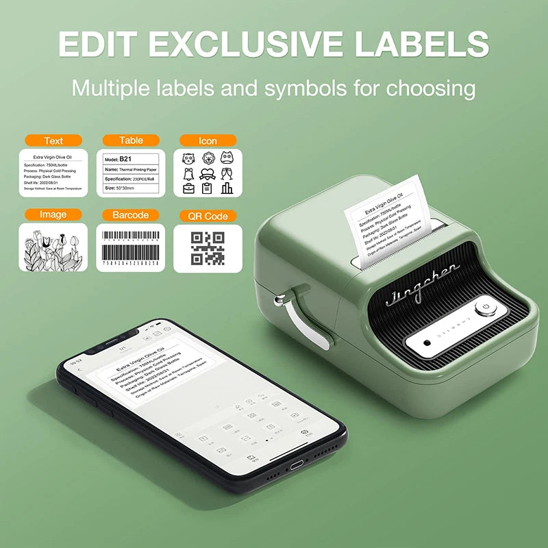 Niimbot B21 Mini Portable Thermal Label Printer – Wireless Sticker Maker