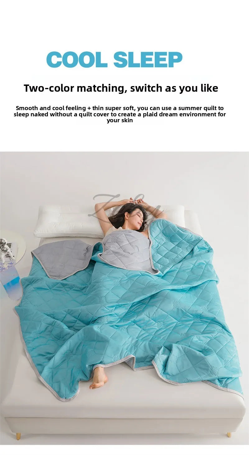 Cooling Blanket – Lightweight Breathable Summer Quilt (King/Queen)
