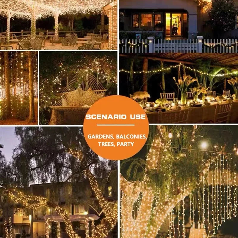 Solar Fairy Lights – 8 Modes LED Copper Wire Outdoor String Lights