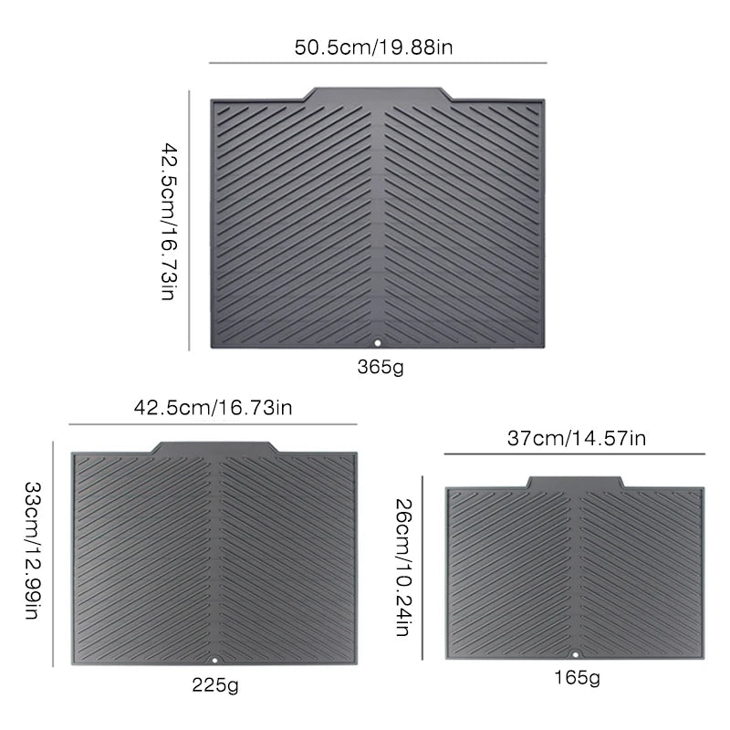 Silicone Dish Drying & Drain Mat – Non-Slip Heat-Resistant Kitchen Mat