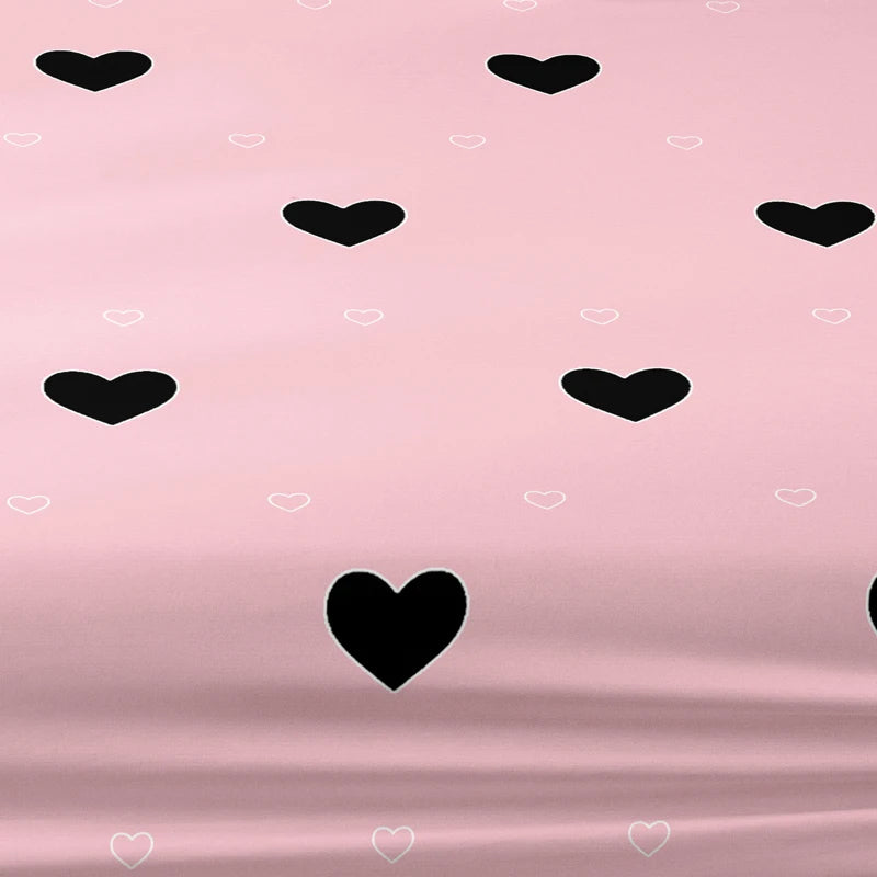 1pc Heartfelt Rhinoceros Print Powder Brushed Bedsheet – Soft Bedroom Bedspread (No Pillowcases)