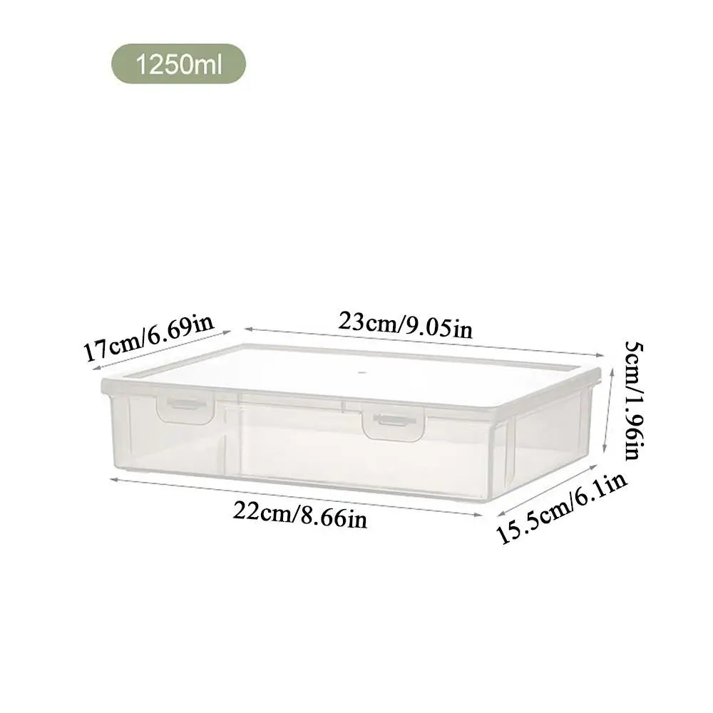 Large Capacity Transparent Plastic Document Storage Box