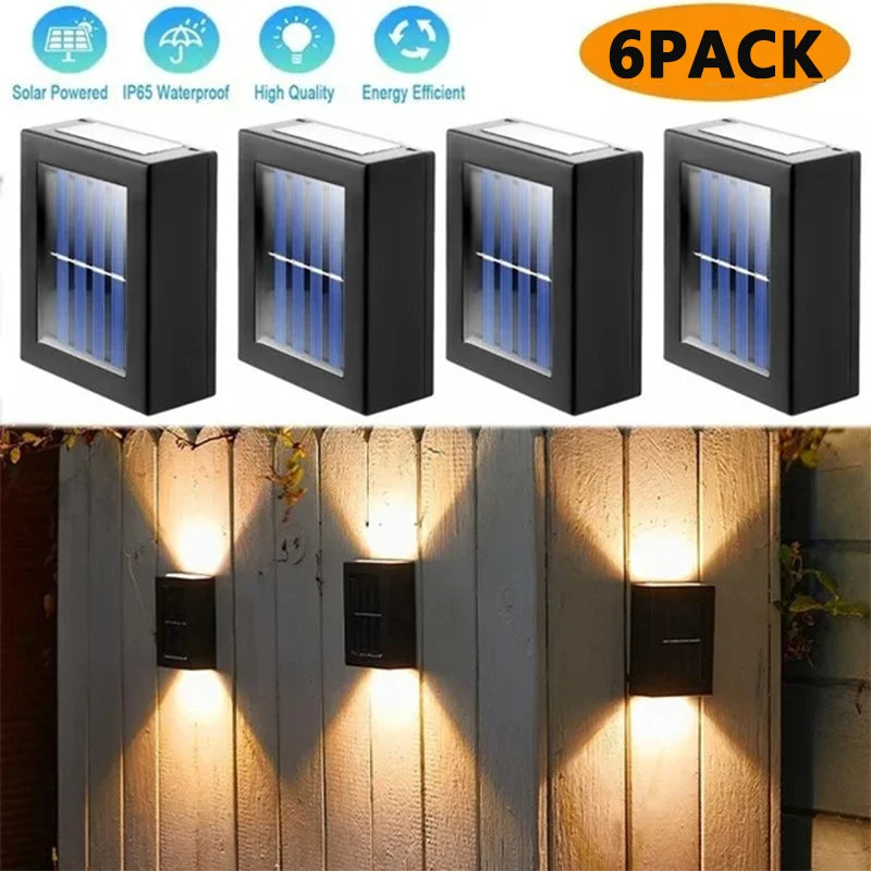 Solar Up & Down Wall Spot Lights – Outdoor Waterproof Decorative Garden Lamp