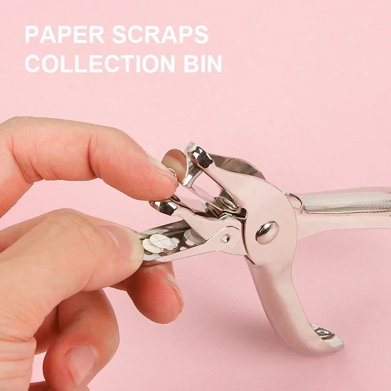 Single Hole Paper Punch – 6mm Handheld Cutter for Office & Craft Use