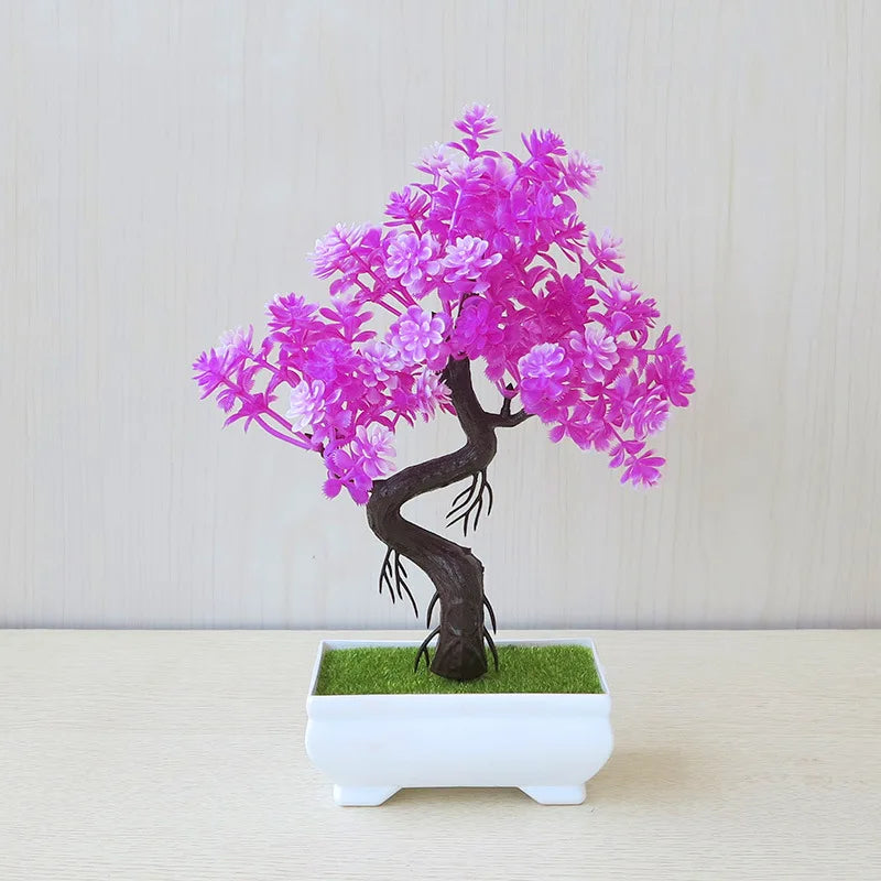 Artificial Potted Bonsai Tree – Small Fake Plant Home & Table Decor