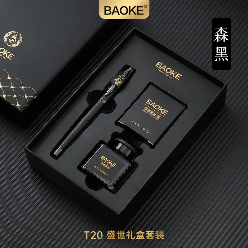 BAOKE T18/T19/T20 Fountain Pen Gift Set – Smooth Writing with Ink & Cartridges