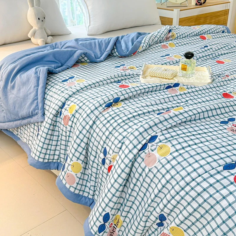 Printed Thin Summer Duvet – Soft Lightweight Bedspread (No Pillowcase)