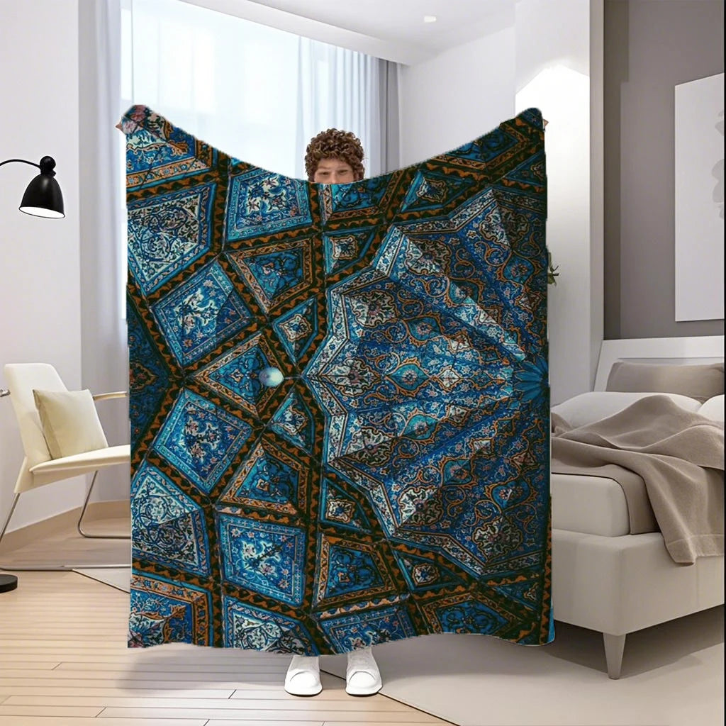 Exotic Pattern Microfiber Flannel Blanket – Soft & Cozy Throw