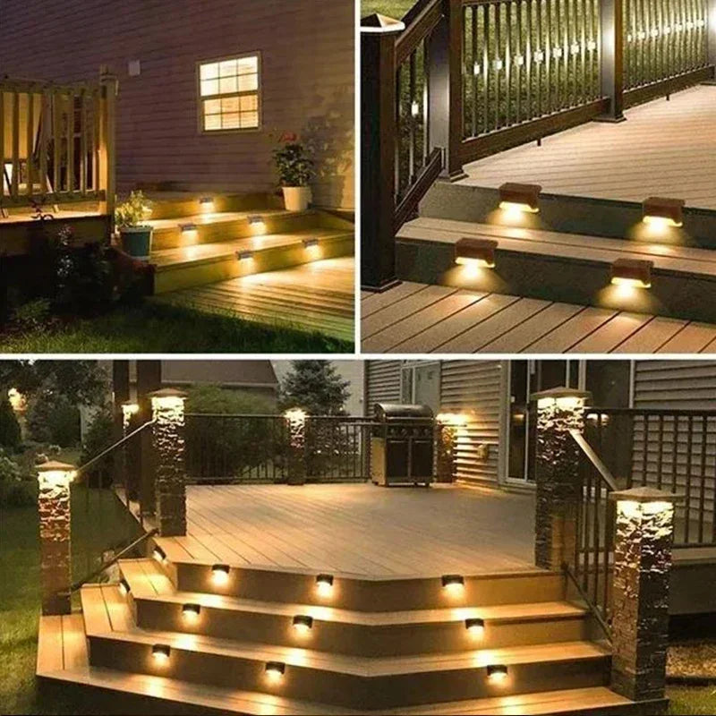 Waterproof Solar Deck Lights – LED Fence & Step Outdoor Lamps (4/8/12pcs)