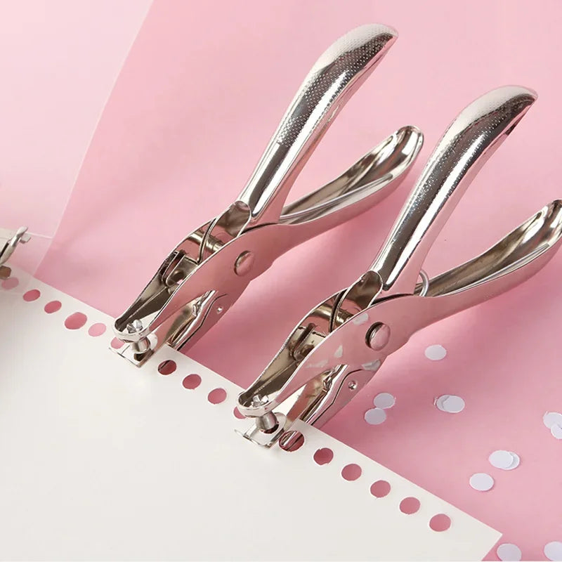 Single Hole Paper Punch – 6mm Handheld Cutter for Office & Craft Use