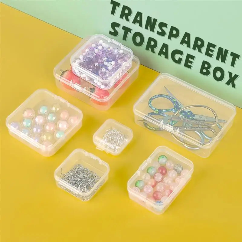 10 Pcs Rectangular Translucent Plastic Storage Boxes
