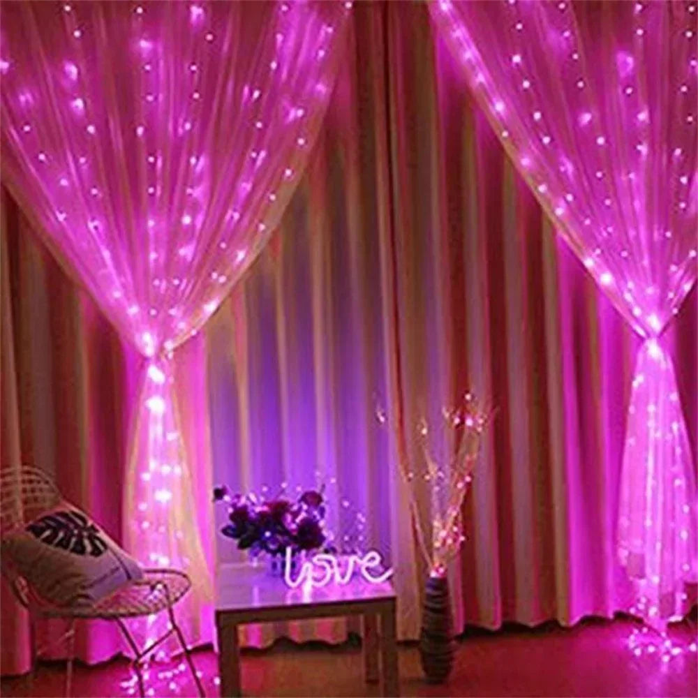 6M LED Fairy String Lights – USB Curtain Lights with 8 Modes for Outdoor & Holiday Decor