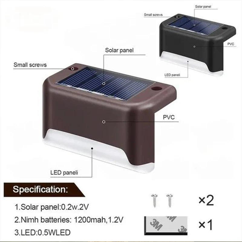 Waterproof Solar Deck Lights – LED Fence & Step Outdoor Lamps (4/8/12pcs)