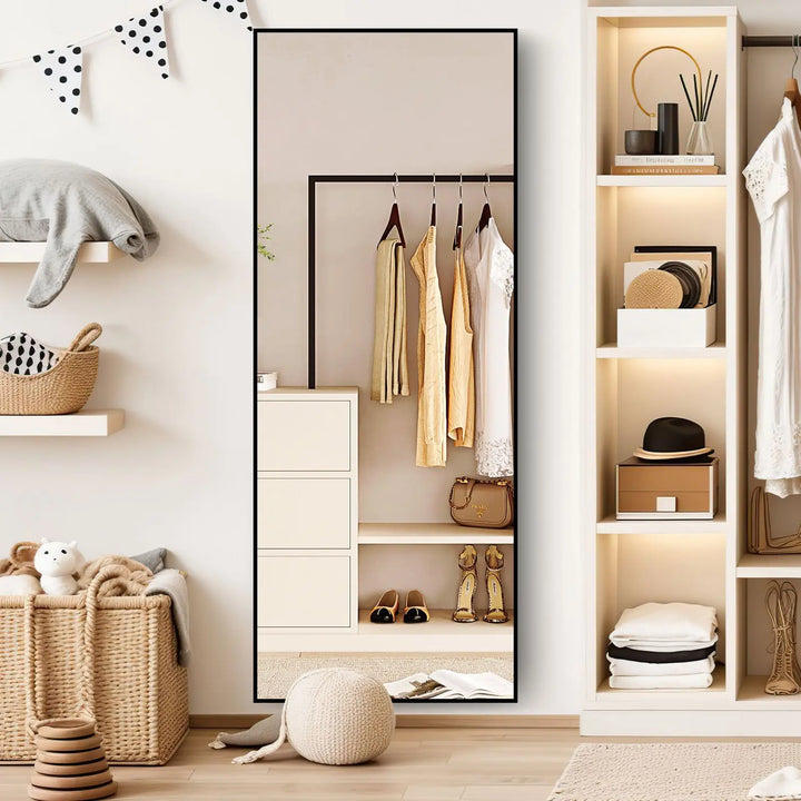 1.5m Rectangular Full-Length Floor Mirror with Aluminum Frame
