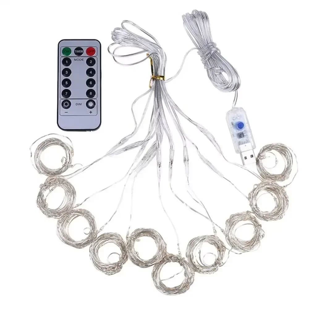6M LED Fairy String Lights – USB Curtain Lights with 8 Modes for Outdoor & Holiday Decor