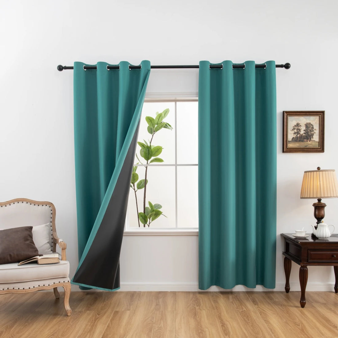 Solid Blackout Curtain with Grommets – Bedroom Privacy Drape (1pc)