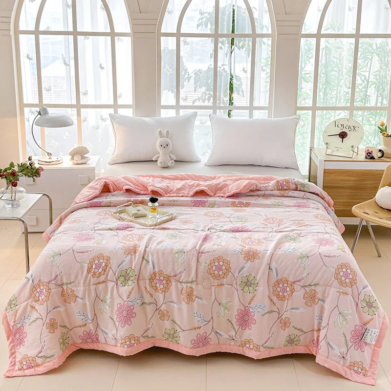 Printed Thin Summer Duvet – Soft Lightweight Bedspread (No Pillowcase)