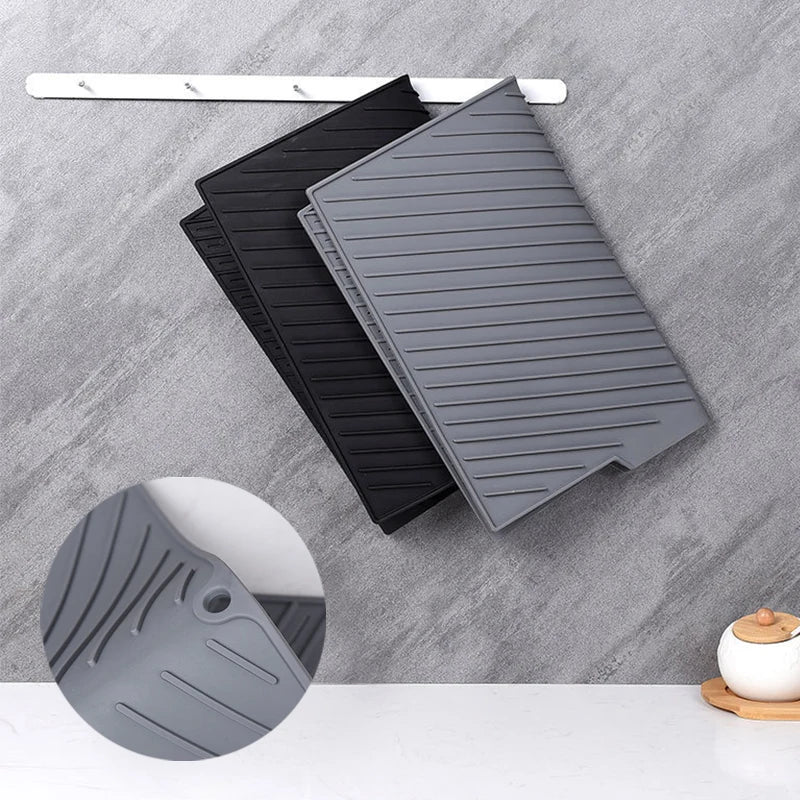 Silicone Dish Drying & Drain Mat – Non-Slip Heat-Resistant Kitchen Mat